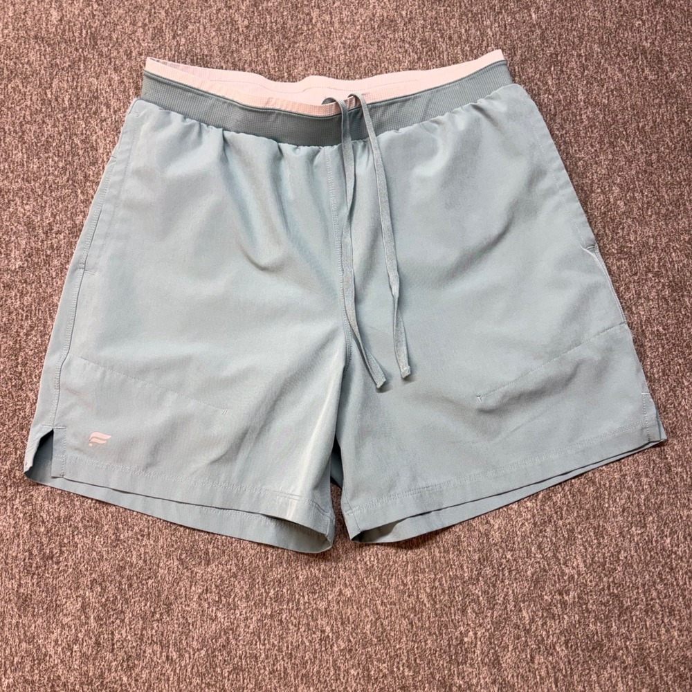 Light Blue Men's Drawstring Athletic Shorts